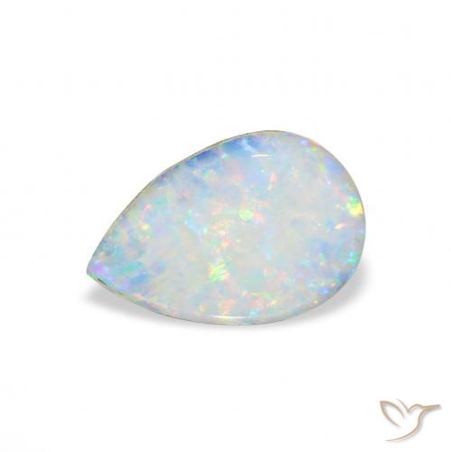 1.87ct طبيعي متعدد الألوان أوبال دوبليت, شكل الكمثرى, غير شفاف