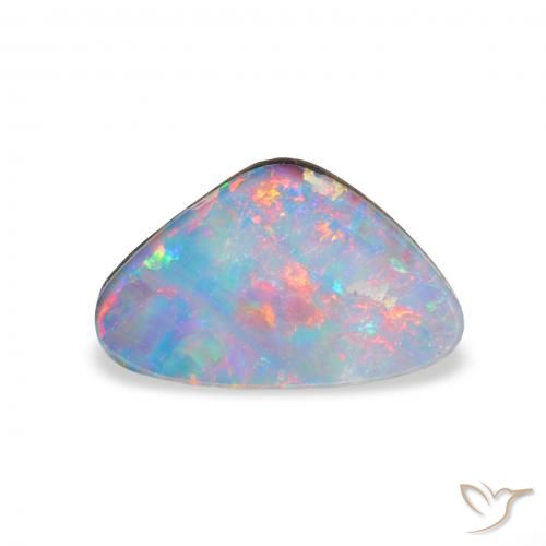 1.54ct طبيعي متعدد الألوان أوبال دوبليت, مثلثى, غير شفاف