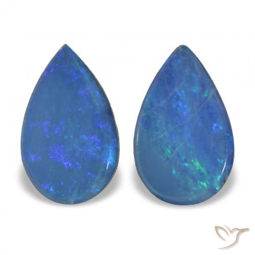 1.17ctw متعدد الألوان أوبال دوبليت, شكل الكمثرى, غير شفاف