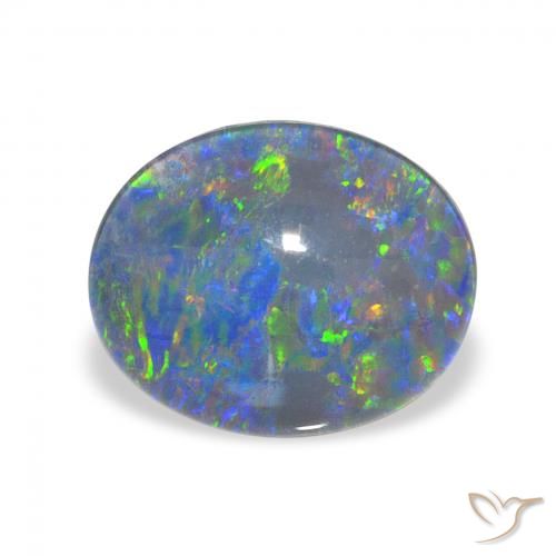2.68ct طبيعي متعدد الألوان ثلاثية أوبال, بيضوي, غير شفاف