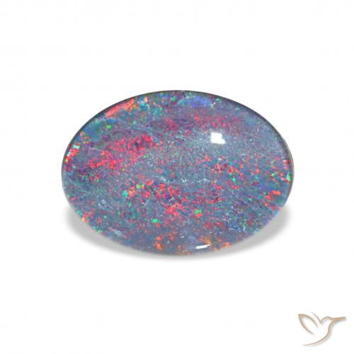 3.74ct متعدد الألوان ثلاثية أوبال, بيضوي, غير شفاف