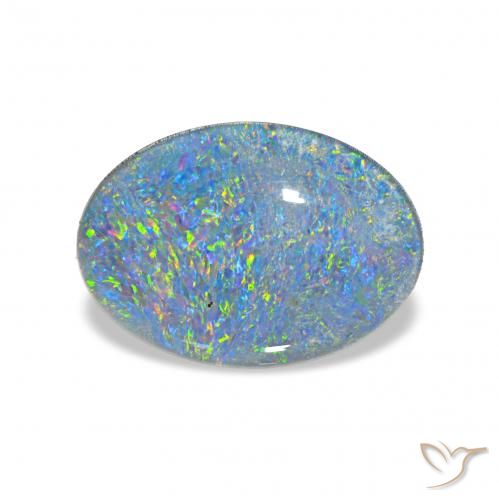 3.52ct متعدد الألوان ثلاثية أوبال, بيضوي, غير شفاف