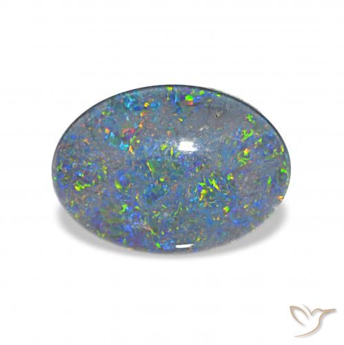 3.70ct متعدد الألوان ثلاثية أوبال, بيضوي, غير شفاف
