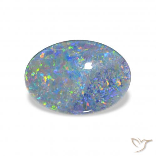 3.36ct متعدد الألوان ثلاثية أوبال, بيضوي, غير شفاف