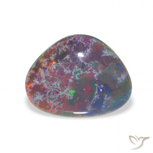 3.38ct طبيعي متعدد الألوان ثلاثية أوبال, مثلثى, غير شفاف