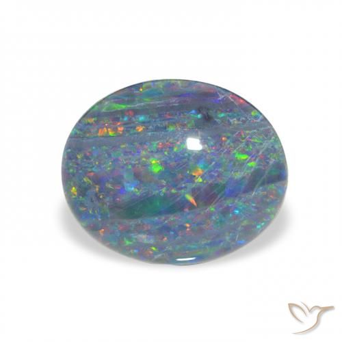 2.03ct طبيعي متعدد الألوان ثلاثية أوبال, بيضوي, غير شفاف