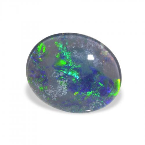 Opal Triplet متعدد الألوان طبيعي، بيضوي، 2.85 قيراط، غير شفاف