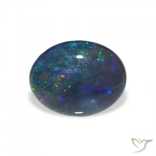 2.57ct طبيعي متعدد الألوان ثلاثية أوبال, بيضوي, غير شفاف