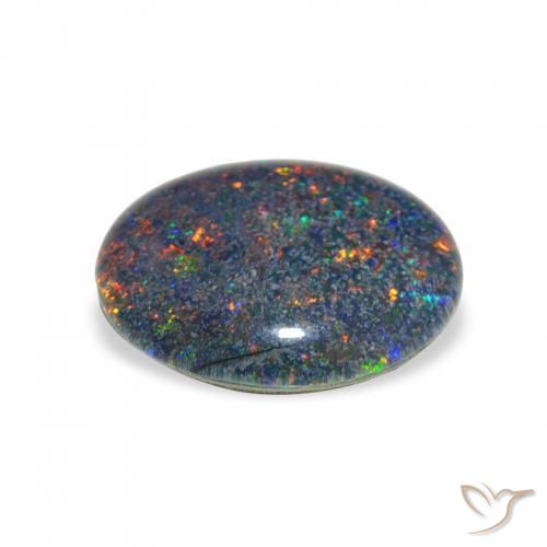 Opal Triplet متعدد الألوان طبيعي، بيضوي، 3.01 قيراط، غير شفاف