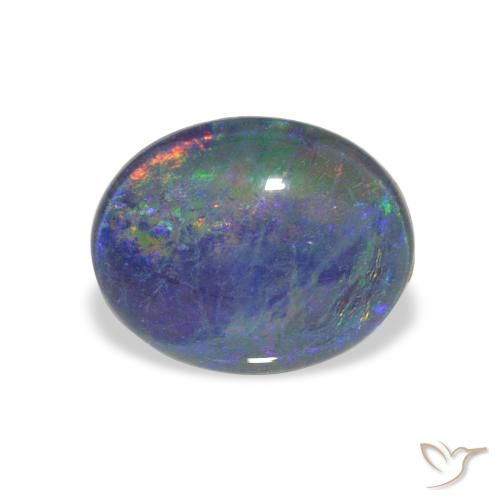2.57ct طبيعي متعدد الألوان ثلاثية أوبال, بيضوي, غير شفاف