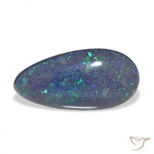 3.74ct طبيعي متعدد الألوان ثلاثية أوبال, شكل الكمثرى, غير شفاف