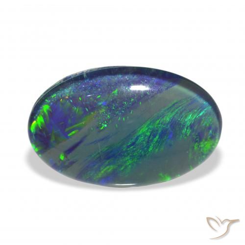 4.27ct طبيعي متعدد الألوان ثلاثية أوبال, بيضوي, غير شفاف