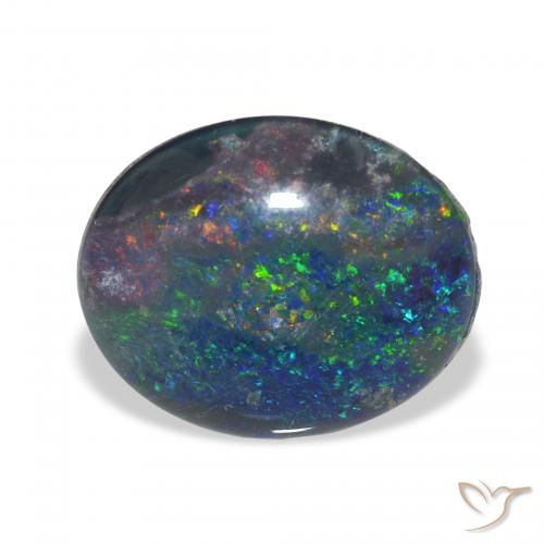 2.70ct طبيعي متعدد الألوان ثلاثية أوبال, بيضوي, غير شفاف