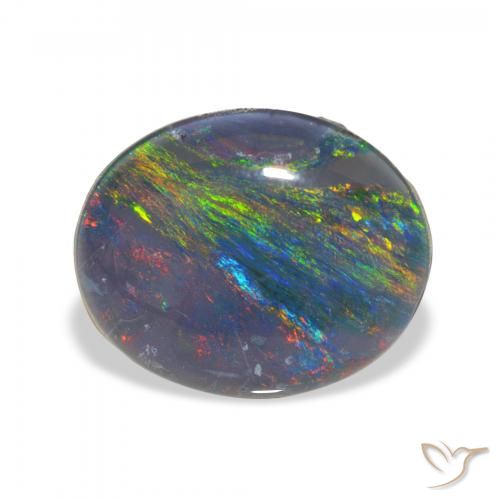 2.71ct طبيعي متعدد الألوان ثلاثية أوبال, بيضوي, غير شفاف
