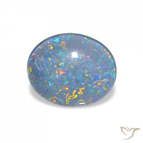 2.90ct متعدد الألوان ثلاثية أوبال, بيضوي, غير شفاف
