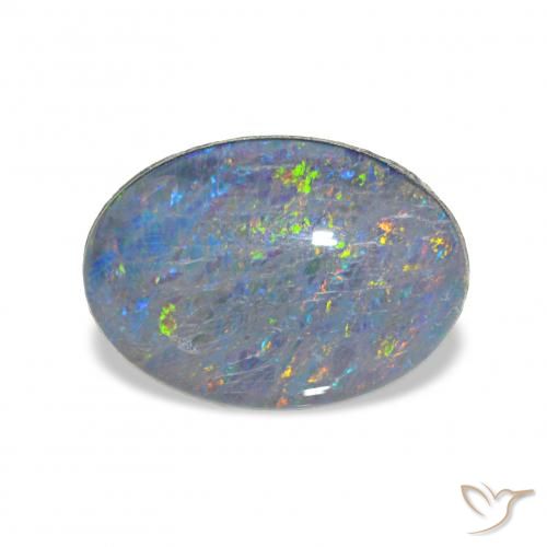 3.88ct متعدد الألوان ثلاثية أوبال, بيضوي, غير شفاف