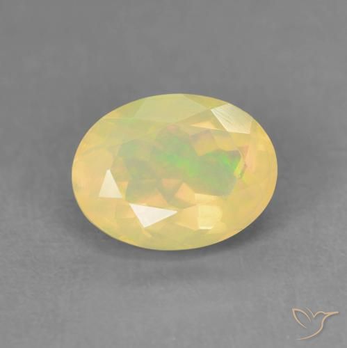 0.98ct طبيعي متعدد الألوان أوبال, بيضوي, شفاف, Photo A