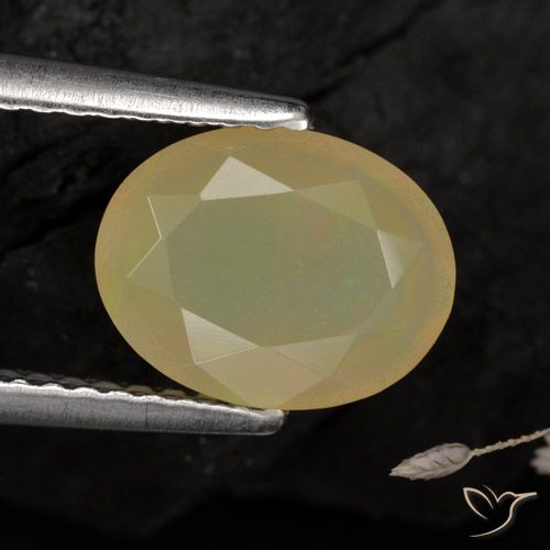 1.14ct طبيعي متعدد الألوان أوبال, بيضوي, نصف شفاف, Photo A