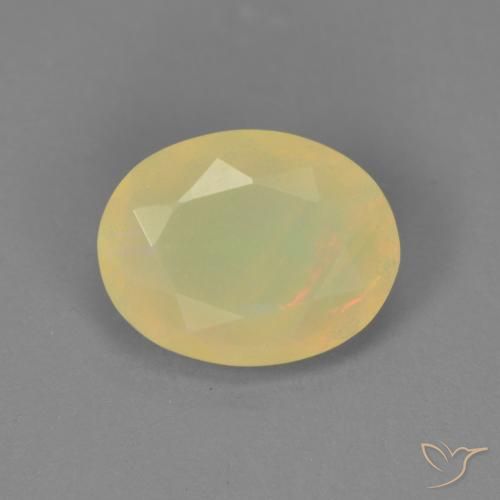 0.95ct طبيعي متعدد الألوان أوبال, بيضوي, نصف شفاف