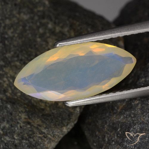 1.61ct طبيعي متعدد الألوان أوبال, ماركيز, شفاف, Photo A