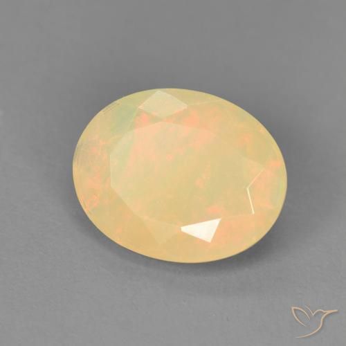 1.48ct طبيعي متعدد الألوان أوبال, بيضوي, نصف شفاف