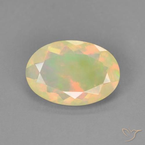 1.41ct طبيعي متعدد الألوان أوبال, بيضوي, شفاف