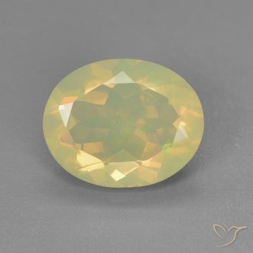 1.43ct طبيعي متعدد الألوان أوبال, بيضوي, شفاف, Photo A