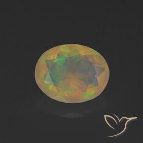 1.07ct طبيعي متعدد الألوان أوبال, بيضوي, شفاف, Photo A