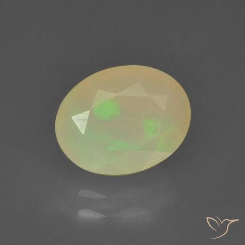 1.09ct طبيعي متعدد الألوان أوبال, بيضوي, نصف شفاف, Photo A