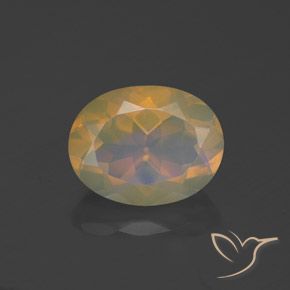 1.33ct طبيعي متعدد الألوان أوبال, بيضوي, شفاف, Photo A