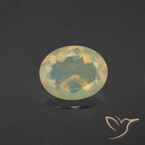 1.56ct طبيعي متعدد الألوان أوبال, بيضوي, شفاف, Photo A