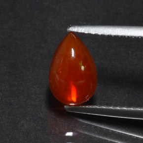 أوبال متعدد الألوان طبيعي، شكل الكمثرى، 1.07 قيراط، شفاف