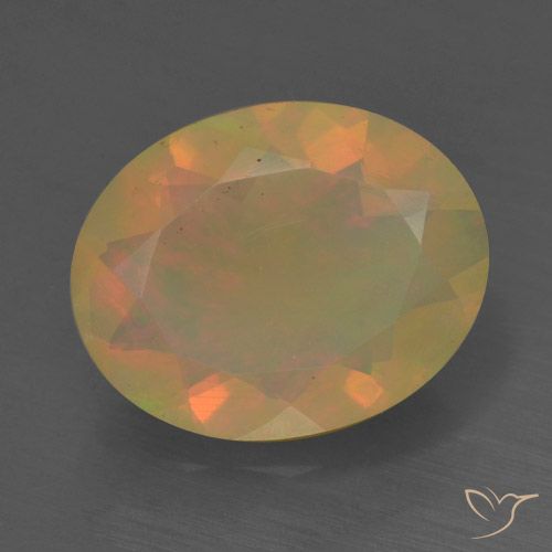 1.30ct طبيعي متعدد الألوان أوبال, بيضوي, نصف شفاف