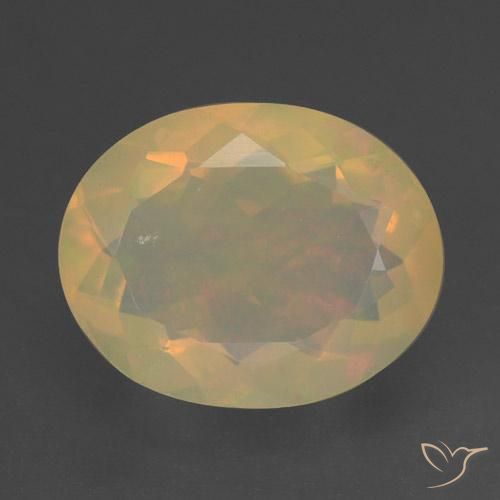 1.42ct طبيعي متعدد الألوان أوبال, بيضوي, شفاف