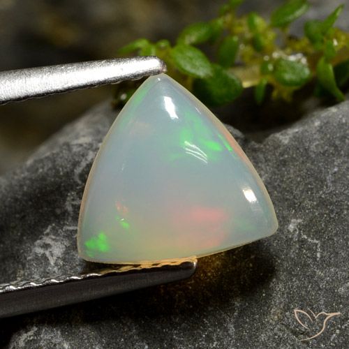 0.85ct طبيعي متعدد الألوان أوبال, مثلثى, شفاف