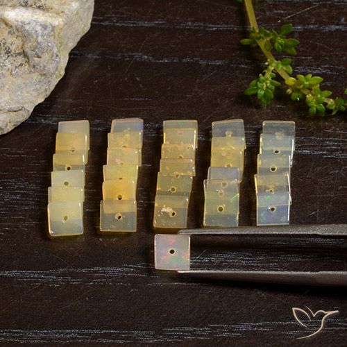 5.85ctw طبيعي متعدد الألوان أوبال, مربع, نصف شفاف, Photo A