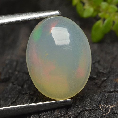 1.22ct طبيعي متعدد الألوان أوبال, بيضوي, شفاف, Photo A