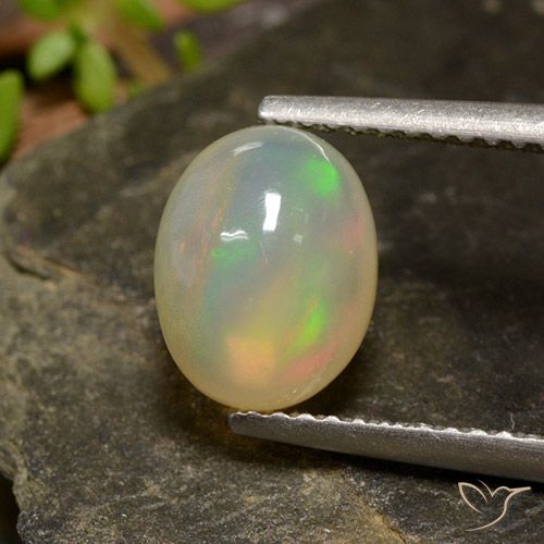 1.36ct طبيعي متعدد الألوان أوبال, بيضوي, شفاف, Photo A