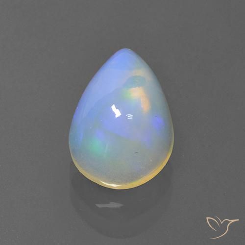 1.86ct طبيعي متعدد الألوان أوبال, شكل الكمثرى, شفاف