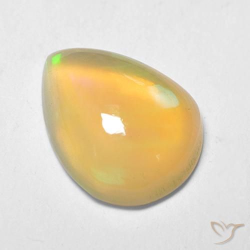 1.21ct طبيعي متعدد الألوان أوبال, شكل الكمثرى, شفاف, Photo A