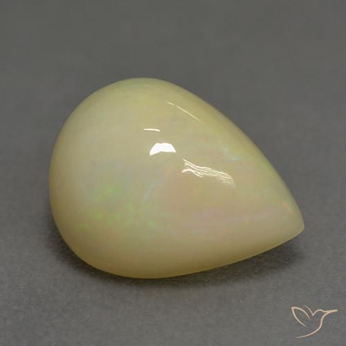 1.58ct طبيعي متعدد الألوان أوبال, شكل الكمثرى, نصف شفاف, Photo A