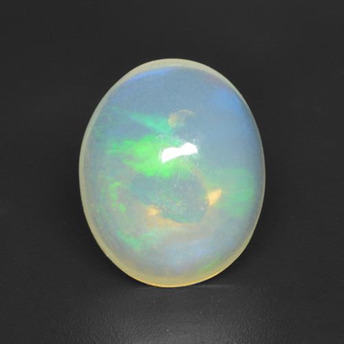 1.86ct طبيعي متعدد الألوان أوبال, بيضوي, شفاف