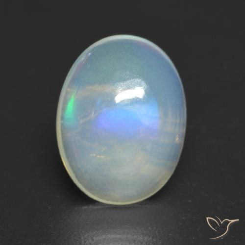 1.43ct طبيعي متعدد الألوان أوبال, بيضوي, شفاف