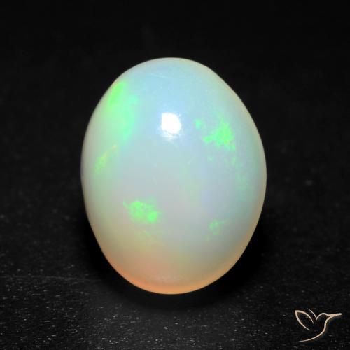 1.38ct طبيعي متعدد الألوان أوبال, بيضوي, نصف شفاف