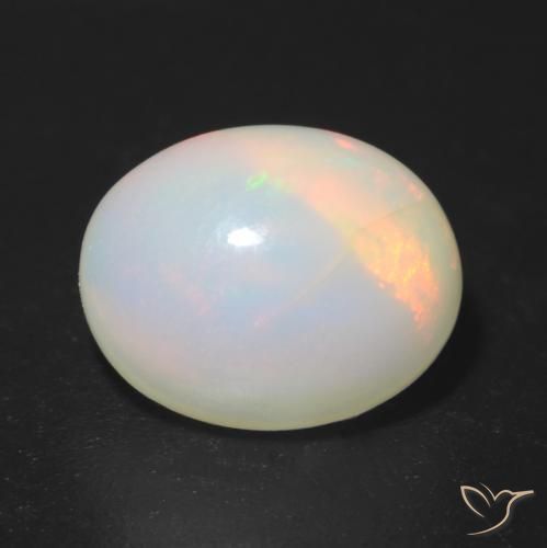 1.41ct طبيعي متعدد الألوان أوبال, بيضوي, نصف شفاف
