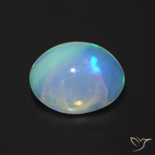 1.22ct طبيعي متعدد الألوان أوبال, بيضوي, شفاف, Photo A