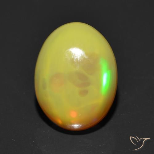 1.14ct طبيعي متعدد الألوان أوبال, بيضوي, نصف شفاف