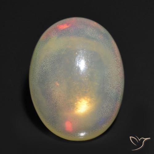 1.16ct طبيعي متعدد الألوان أوبال, بيضوي, شفاف, Photo A