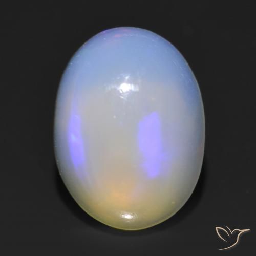 1.13ct طبيعي متعدد الألوان أوبال, بيضوي, شفاف