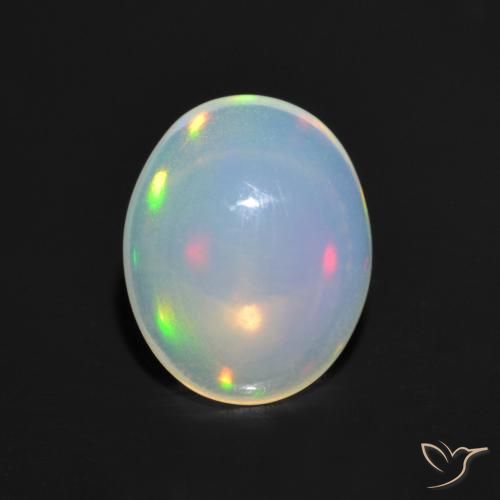 1.05ct طبيعي متعدد الألوان أوبال, بيضوي, شفاف